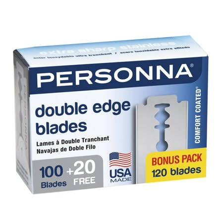 Personna Confort Coated Double Edge Razor Blades 100 Pack