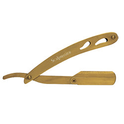 Scalpmaster Razor Wood handle Gold