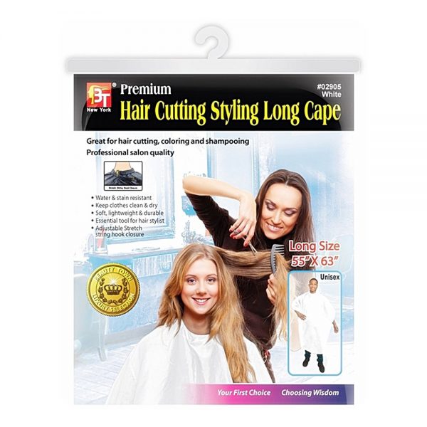 Luxury Hair Cutting Styling Long Cape with Hook Clousure