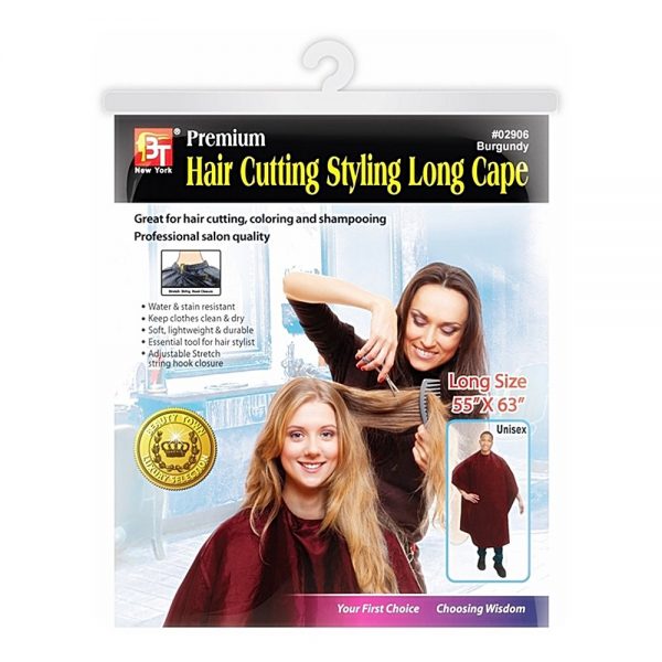 Luxury Hair Cutting Styling Long Cape with Hook Clousure