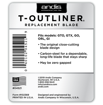 Andis T-Outliner® Replacement Blade - Carbon Steel