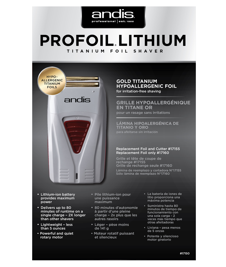 Andis ProFoil® Lithium Titanium Foil Shaver