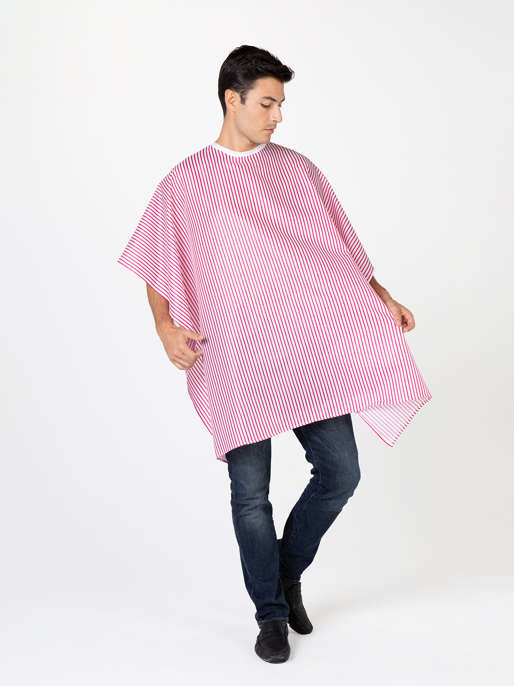 SEERSUCKER BARBER CAPE