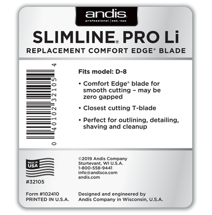 Andis Slimline® Pro Li Trimmer Replacement Blade Set - Carbon Steel