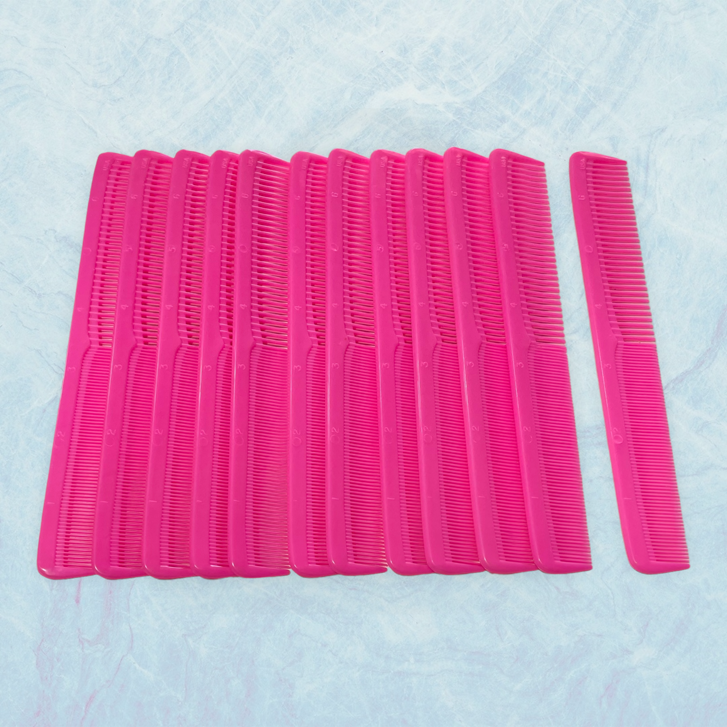 7" Styling Comb w/Inch Marks (Bag of 12 combs)